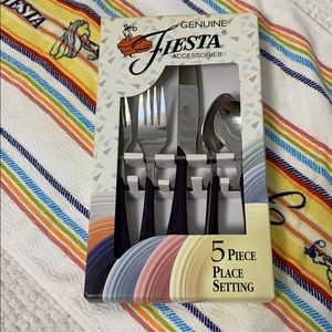 Fiestaware 5-piece flatware RETIRED, Plum NIB